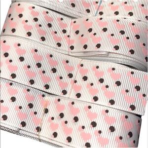Grosgrain Ribbon 7/8” 5 yards 5/$20 hair bows shipping supplies hearts polka dot